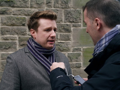 Chris MacCann, kommunikations och pr ansvarig för Derry som UK Culture City 2013. Intervjuad av Philip O´Connor.